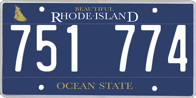 RI license plate 751774