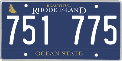 RI license plate 751775
