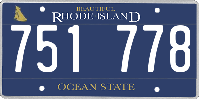 RI license plate 751778