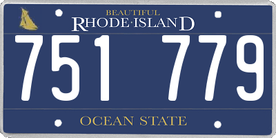 RI license plate 751779