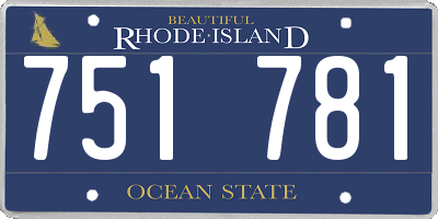 RI license plate 751781