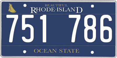 RI license plate 751786