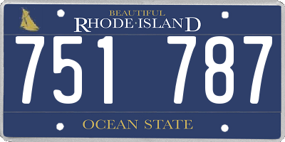 RI license plate 751787