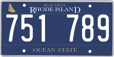 RI license plate 751789