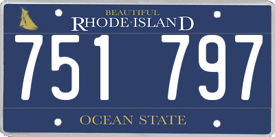 RI license plate 751797