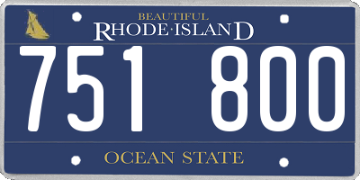 RI license plate 751800