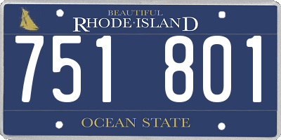 RI license plate 751801