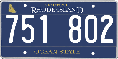 RI license plate 751802