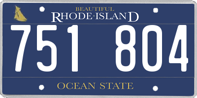 RI license plate 751804