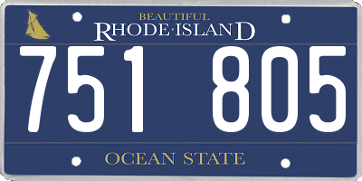 RI license plate 751805