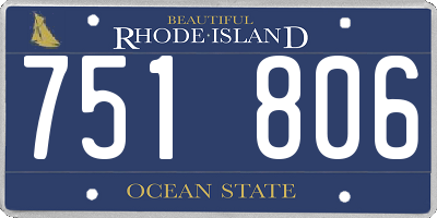 RI license plate 751806