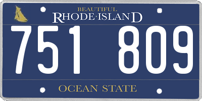 RI license plate 751809