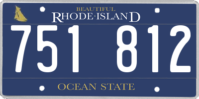 RI license plate 751812