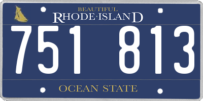RI license plate 751813