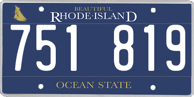 RI license plate 751819