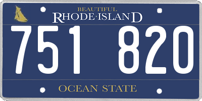 RI license plate 751820