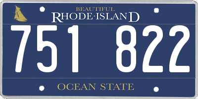 RI license plate 751822