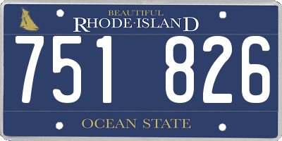 RI license plate 751826