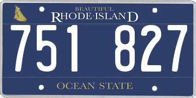 RI license plate 751827