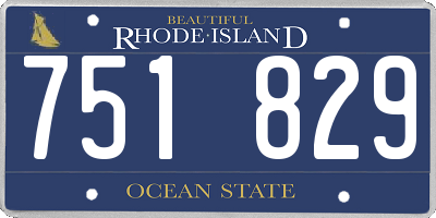 RI license plate 751829