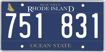 RI license plate 751831