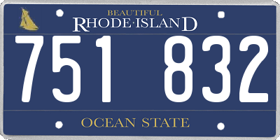 RI license plate 751832