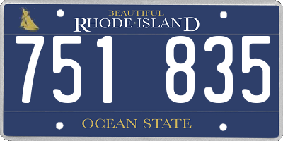 RI license plate 751835