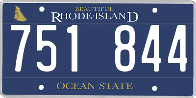 RI license plate 751844