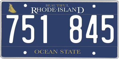 RI license plate 751845