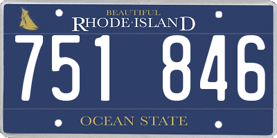 RI license plate 751846