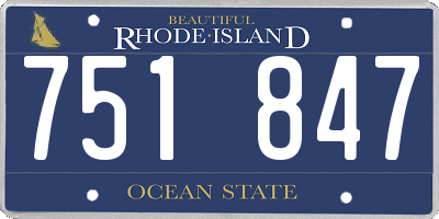 RI license plate 751847