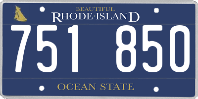 RI license plate 751850