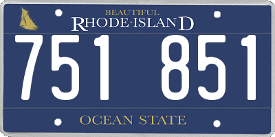 RI license plate 751851