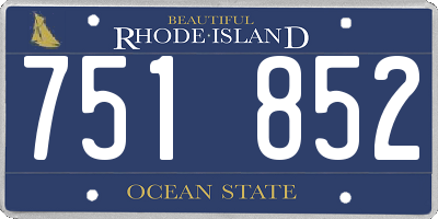 RI license plate 751852