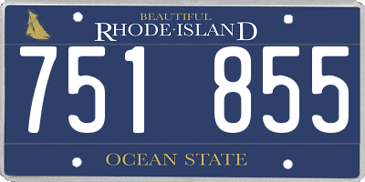 RI license plate 751855