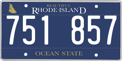 RI license plate 751857