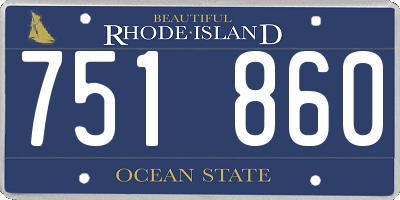 RI license plate 751860