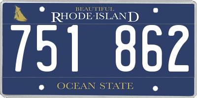 RI license plate 751862