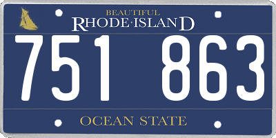 RI license plate 751863
