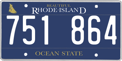 RI license plate 751864