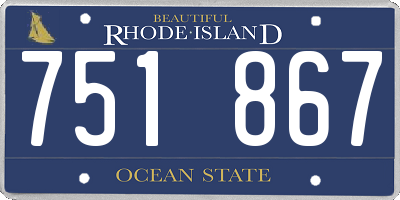 RI license plate 751867