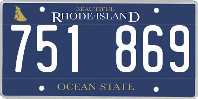 RI license plate 751869