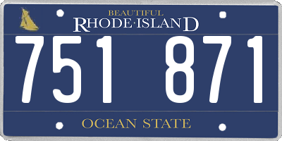 RI license plate 751871