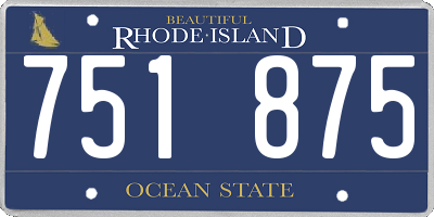RI license plate 751875