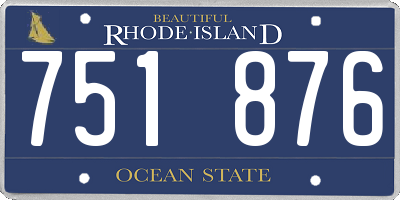 RI license plate 751876