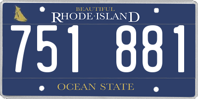 RI license plate 751881