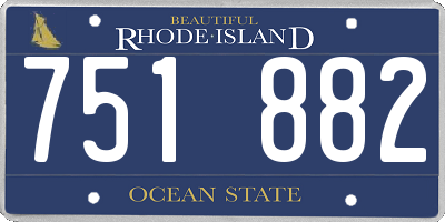 RI license plate 751882