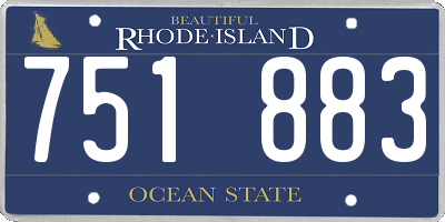 RI license plate 751883