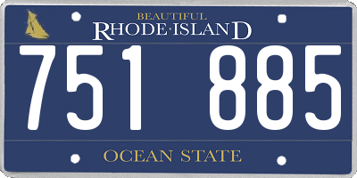 RI license plate 751885