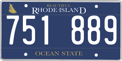 RI license plate 751889